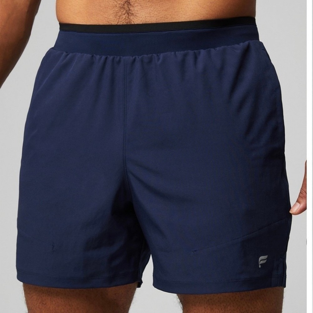 Fabletics Mens Deep Navy Blue The Fundamental 7" Inseam Shorts NWT - Size Large